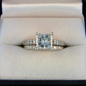 CroppedImage400400 Princess Moissanite Wedding Set