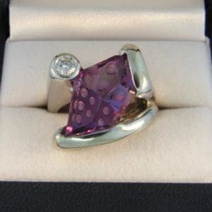 Moonscape Amethyst Ring