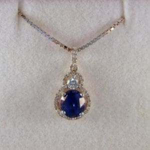 No Heat Sapphire Pendant