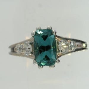 Teal Tourmaline Ring