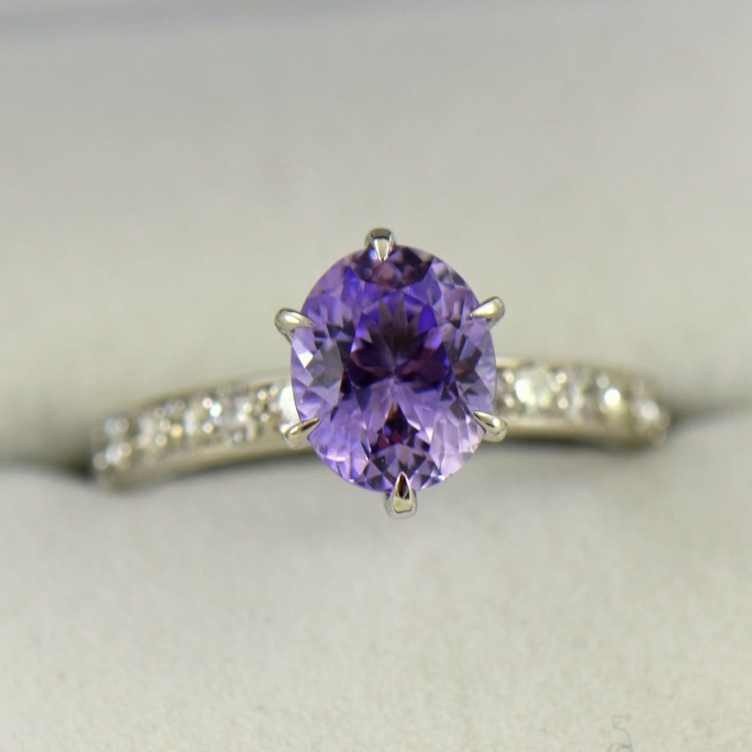 Luminous Lavender Purple Sapphire Engagement Ring