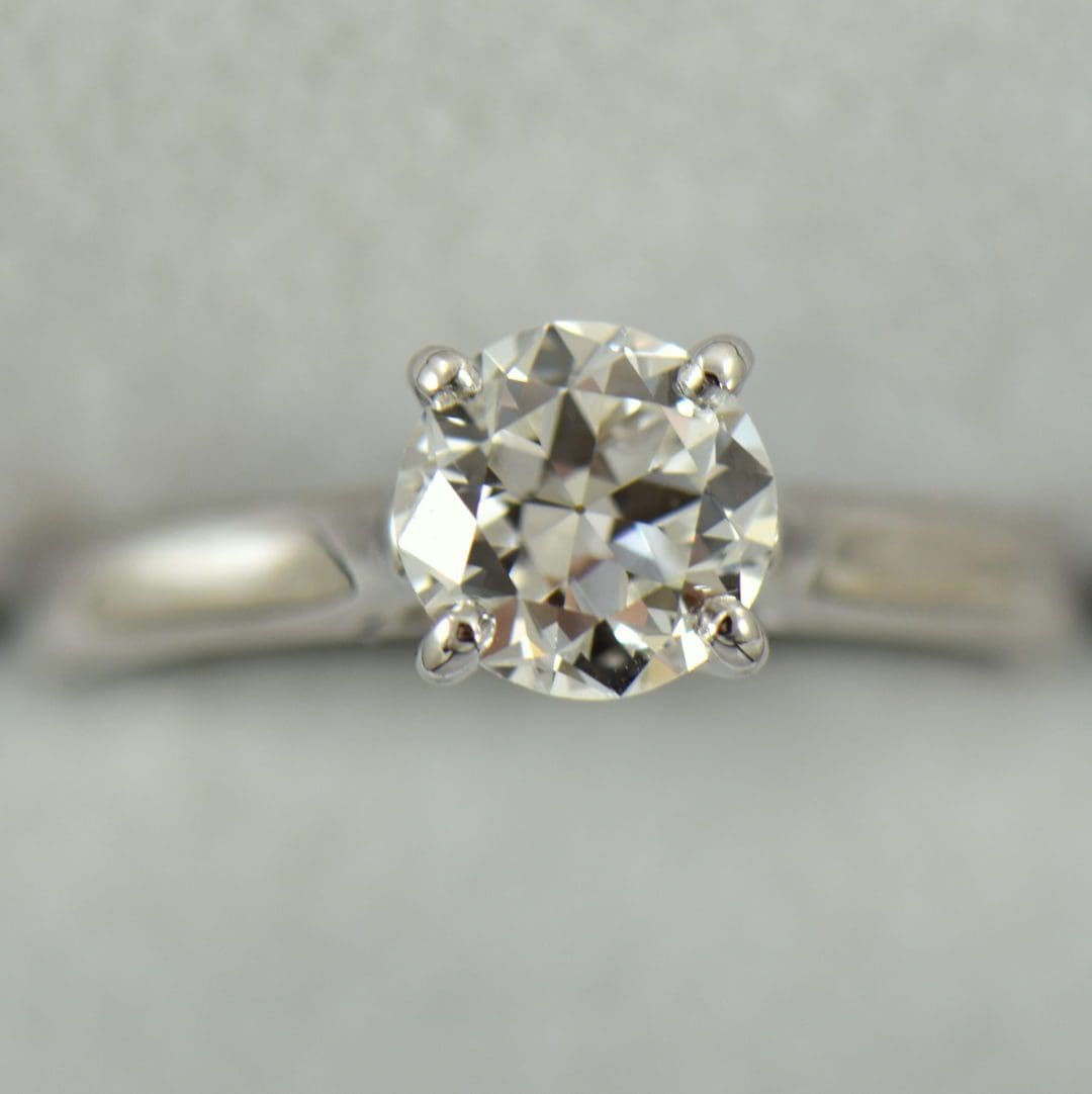Platinum Solitaire Engagement Ring with Half Carat Diamond