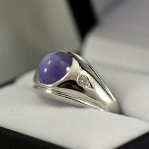 Estate Mens Star Sapphire & Diamond Ring, circa 1950