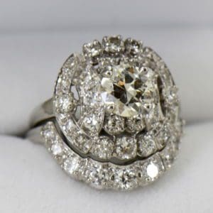 Fabulous Mid Century Diamond Wedding Set 3cttw Diamonds 2