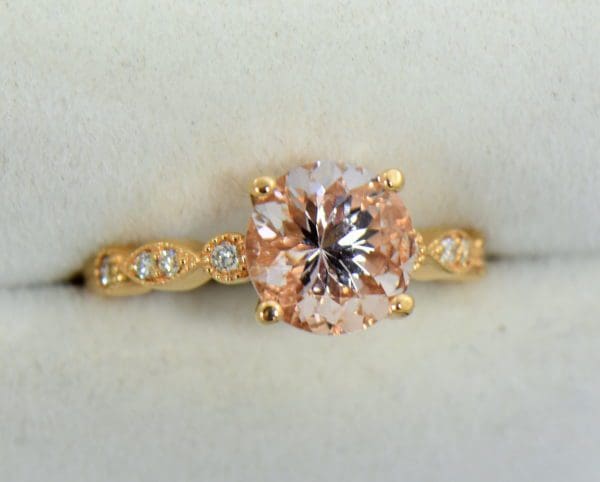 18k rose gold round moissanite engagement ring 4.JPG