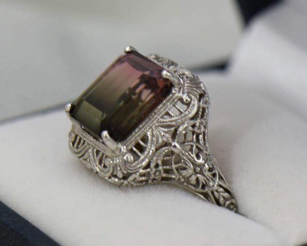 Deco Filigree Ring with Watermelon Tourmaline 2.JPG