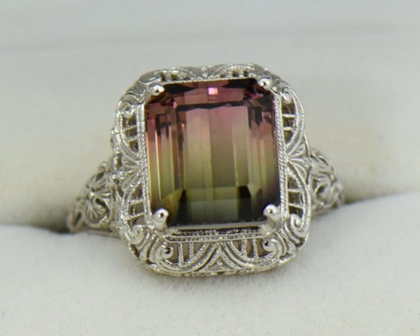 Deco Filigree Ring with Watermelon Tourmaline 3.JPG