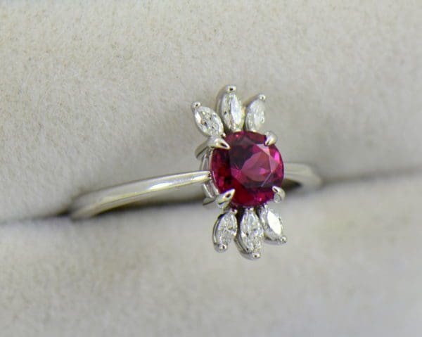 Round Rhodolite Marquise Diamond modern right hand ring.JPG