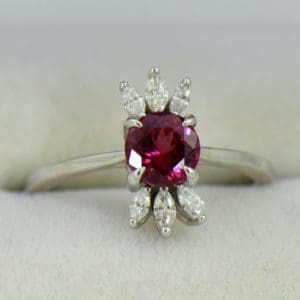 Round Rhodolite Marquise Diamond modern right hand ring 5.JPG