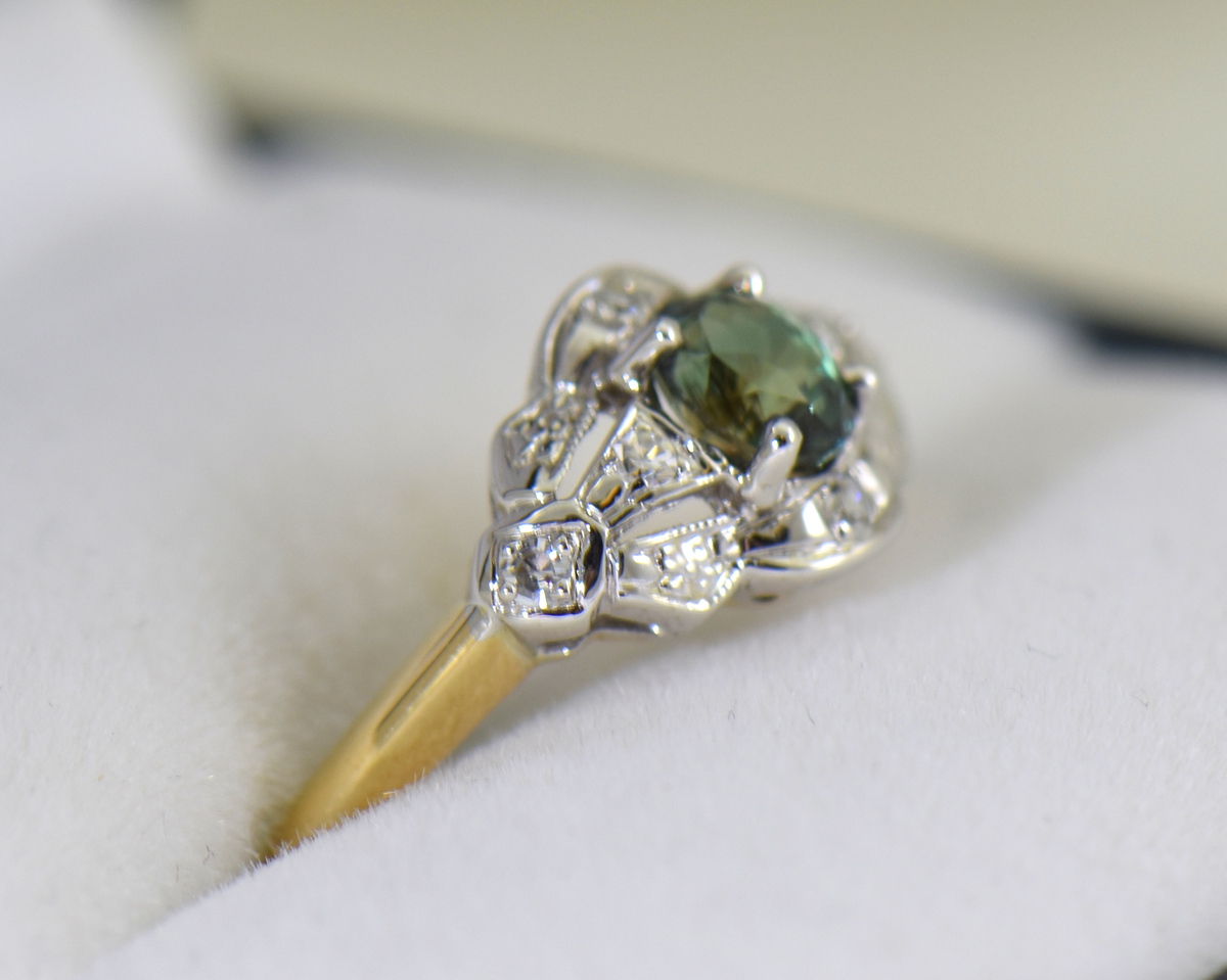 Mid Century Natural Alexandrite & Diamond Ring | Exquisite Jewelry for ...