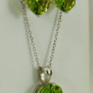 concave cut peridot stud earrings and pendant 14kw 4.JPG