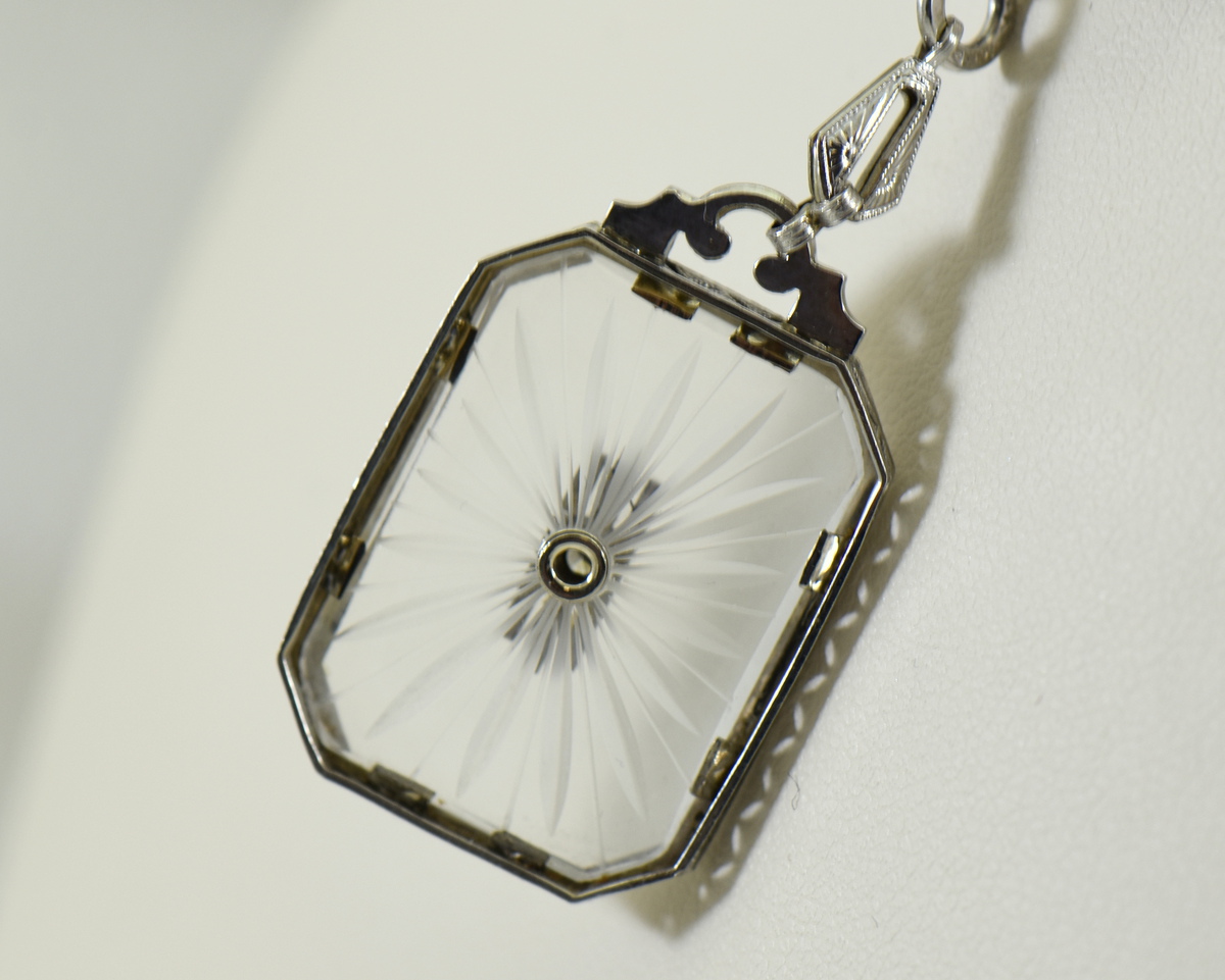 Camphor Glass Chandelier Earrings 1920s Style Jewelry 