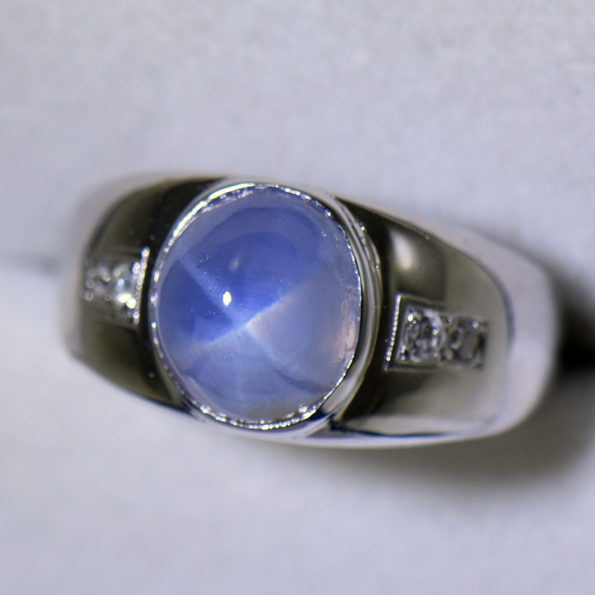Blue Star Sapphire Men's Ring circa 1930s | FW Custom Jewelers
