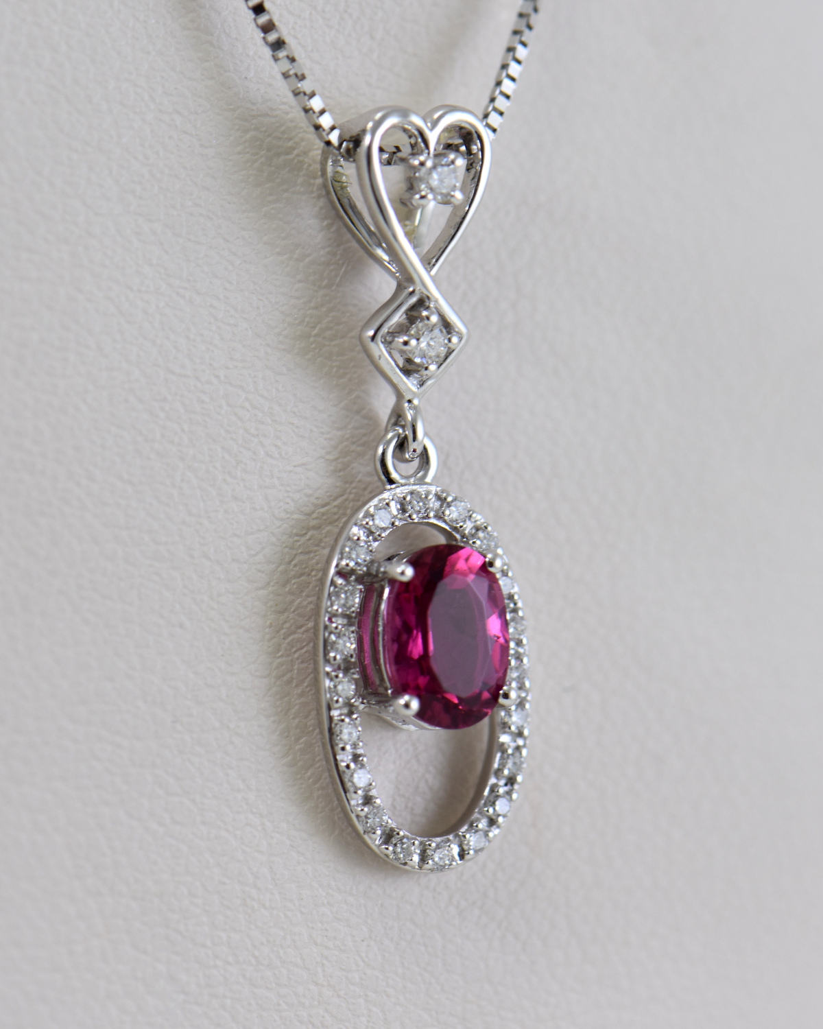 rubellite tourmaline pendant