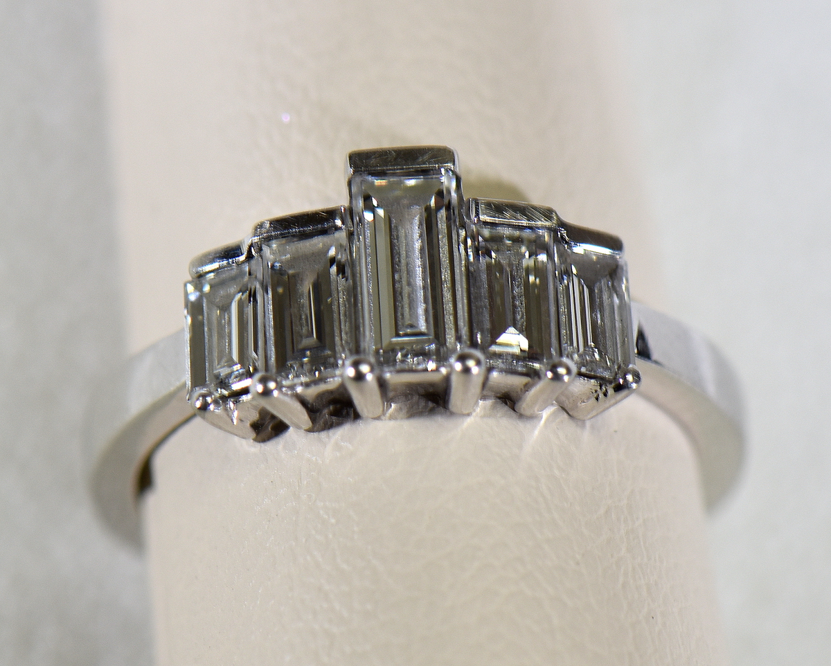 Emerald Cut & Baguette 3 Stone Ring, 2.40 Ct F VS1 GIA – Kingofjewelry.com