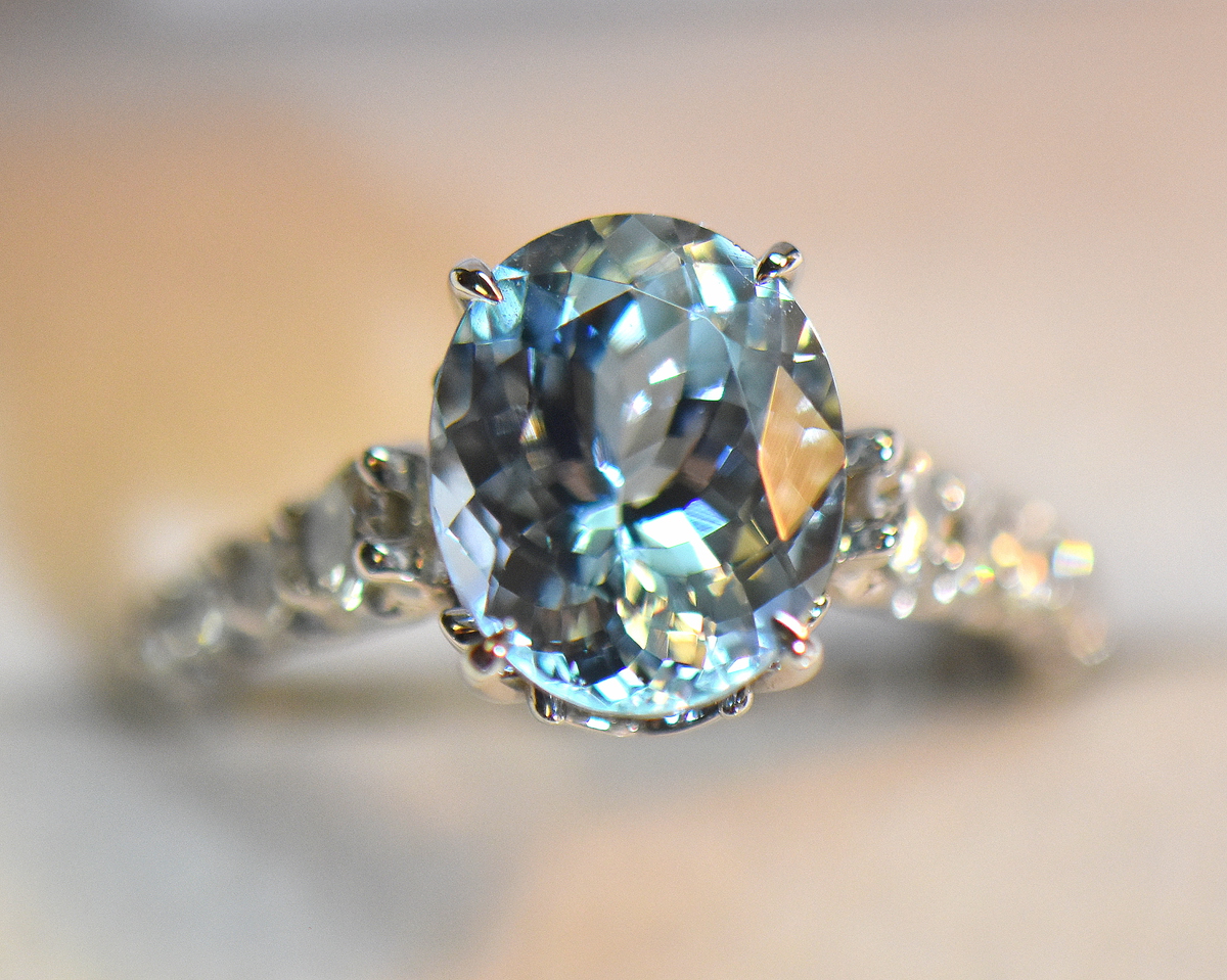 Aquamarine Engagement Ring Set White Gold Milgrain Wedding Rings Pear  Shaped Diamond Moissanite Half Eternity Rings Anniversary Bridal Set - Etsy