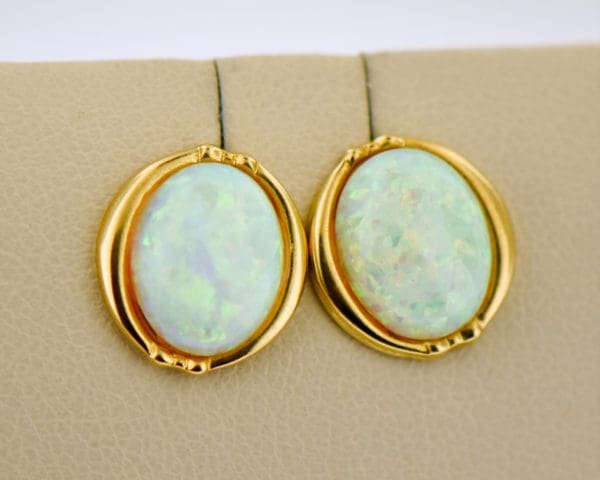 australian opal stud earrings