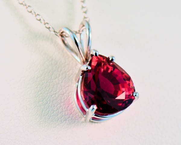 nigerian rubellite top gem red tourmaline solitaire pendant 4