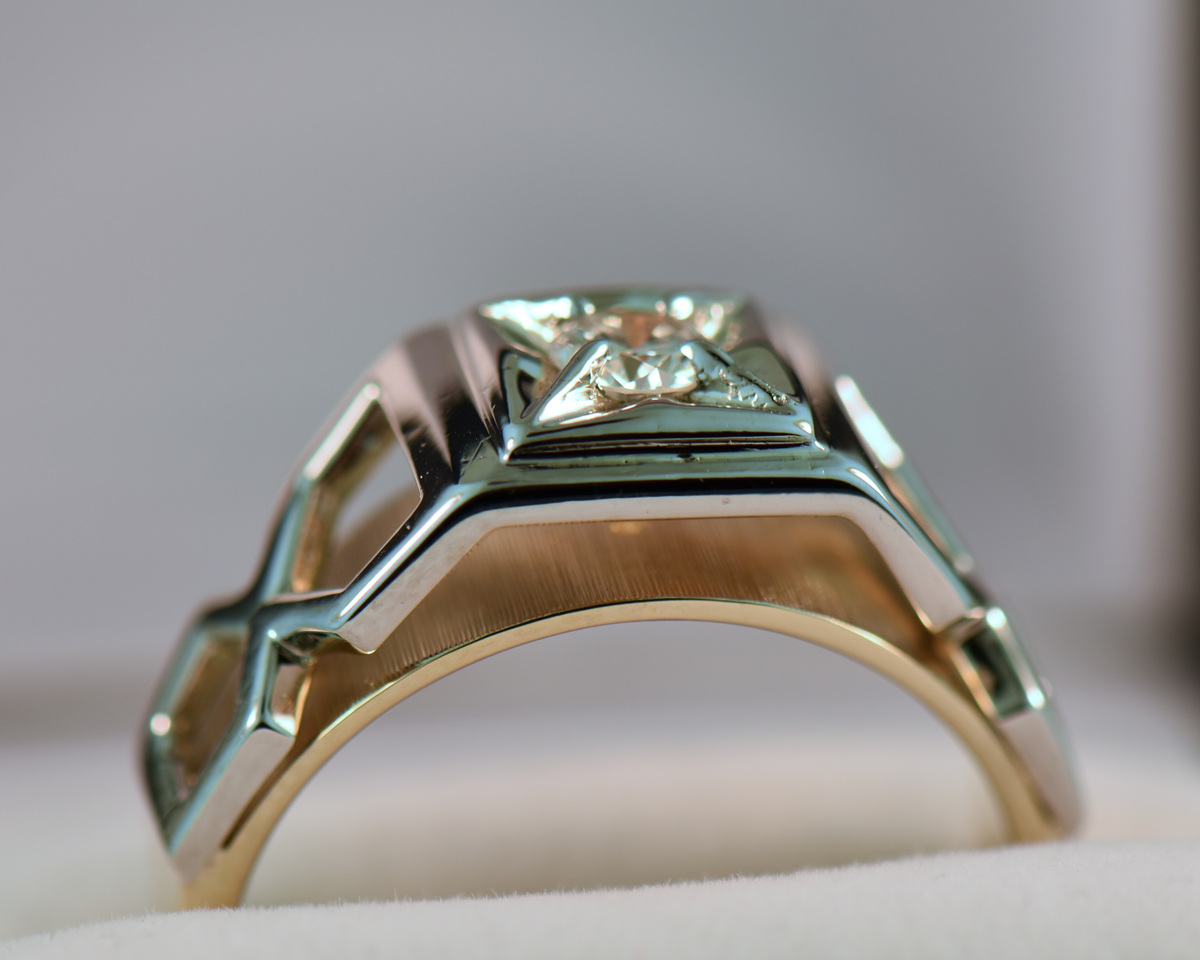 charlie ring - men's gold and black diamond wedding band, black diamon – J  Hollywood Designs