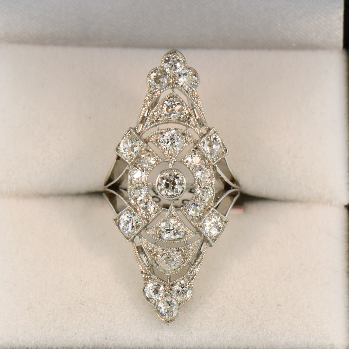 Art nouveau store diamond ring