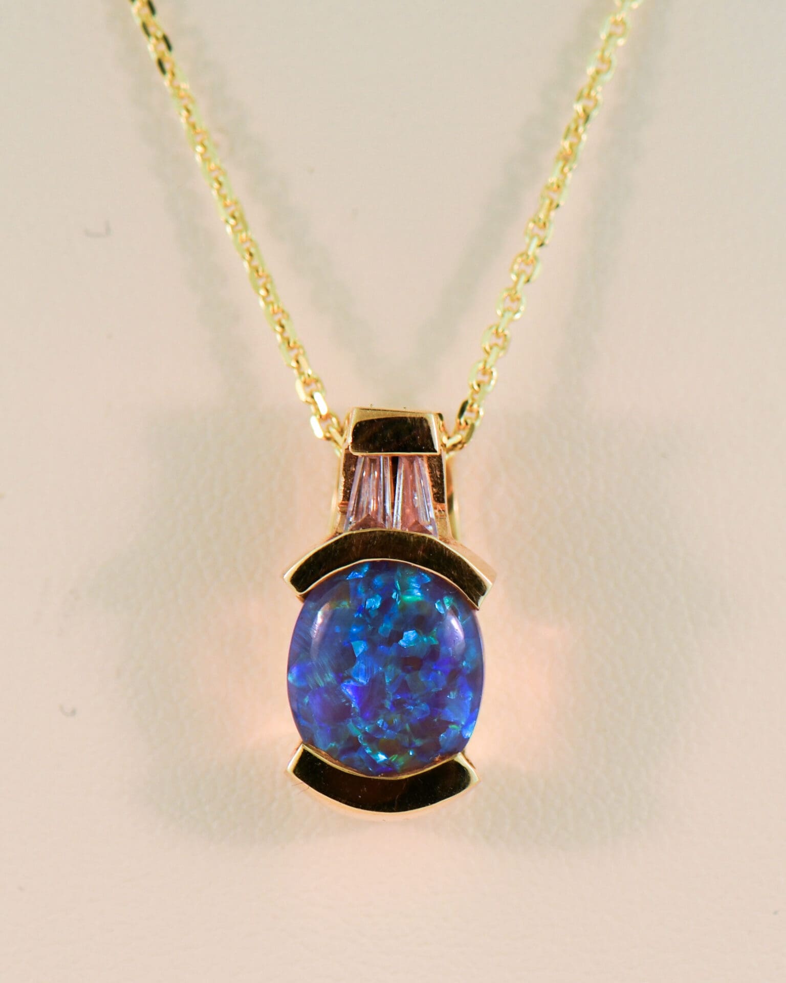 Black outlet opal pendant