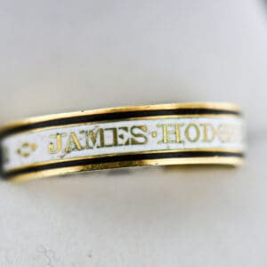 antique georgian memento mori ring enameled gold mourning ring