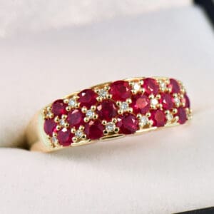 estate kallati ruby and diamond pave band