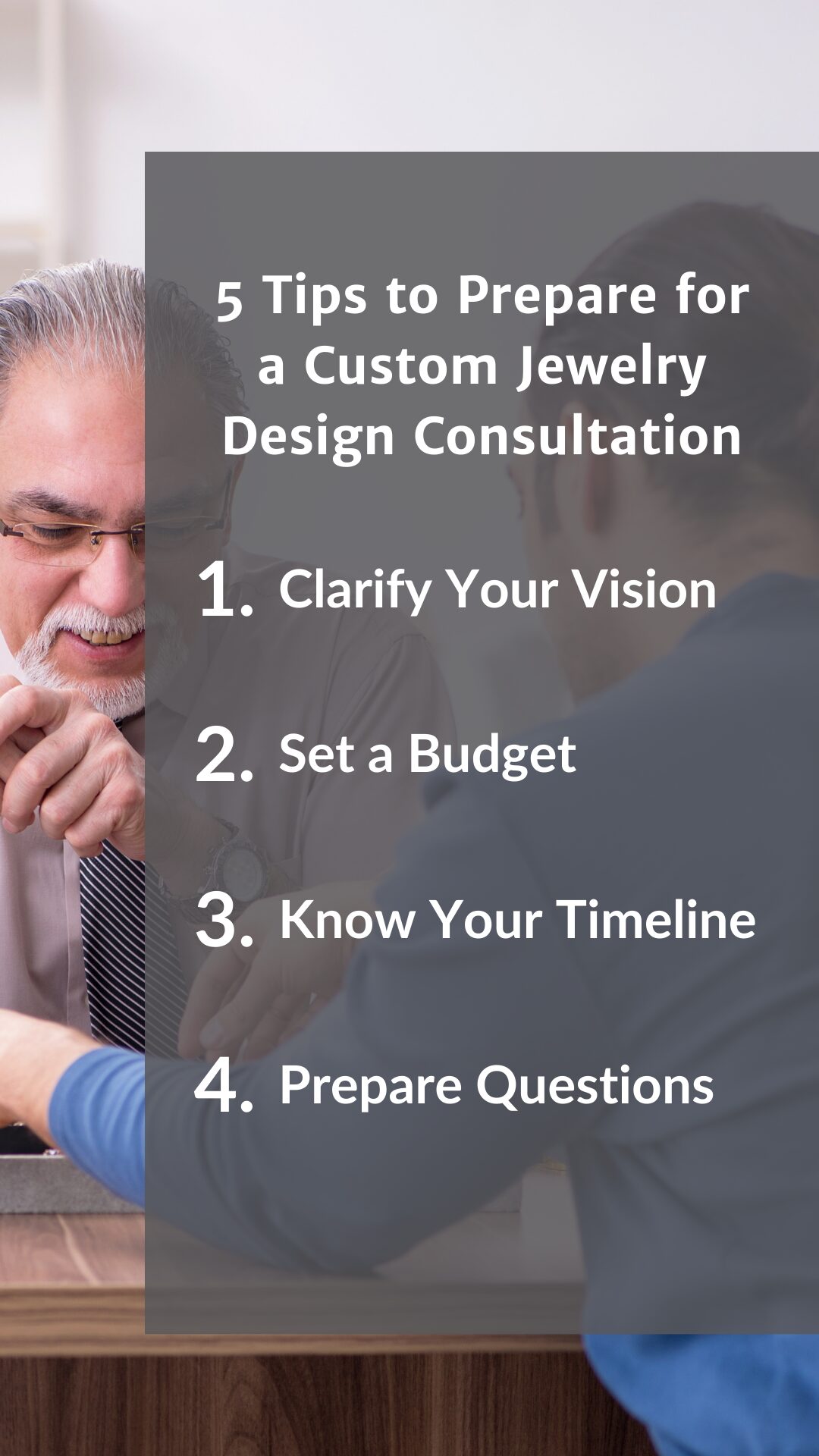 Pinterest Pin FWCJ 5 Tips to Prepare for a Custom Jewelry Design Consultation