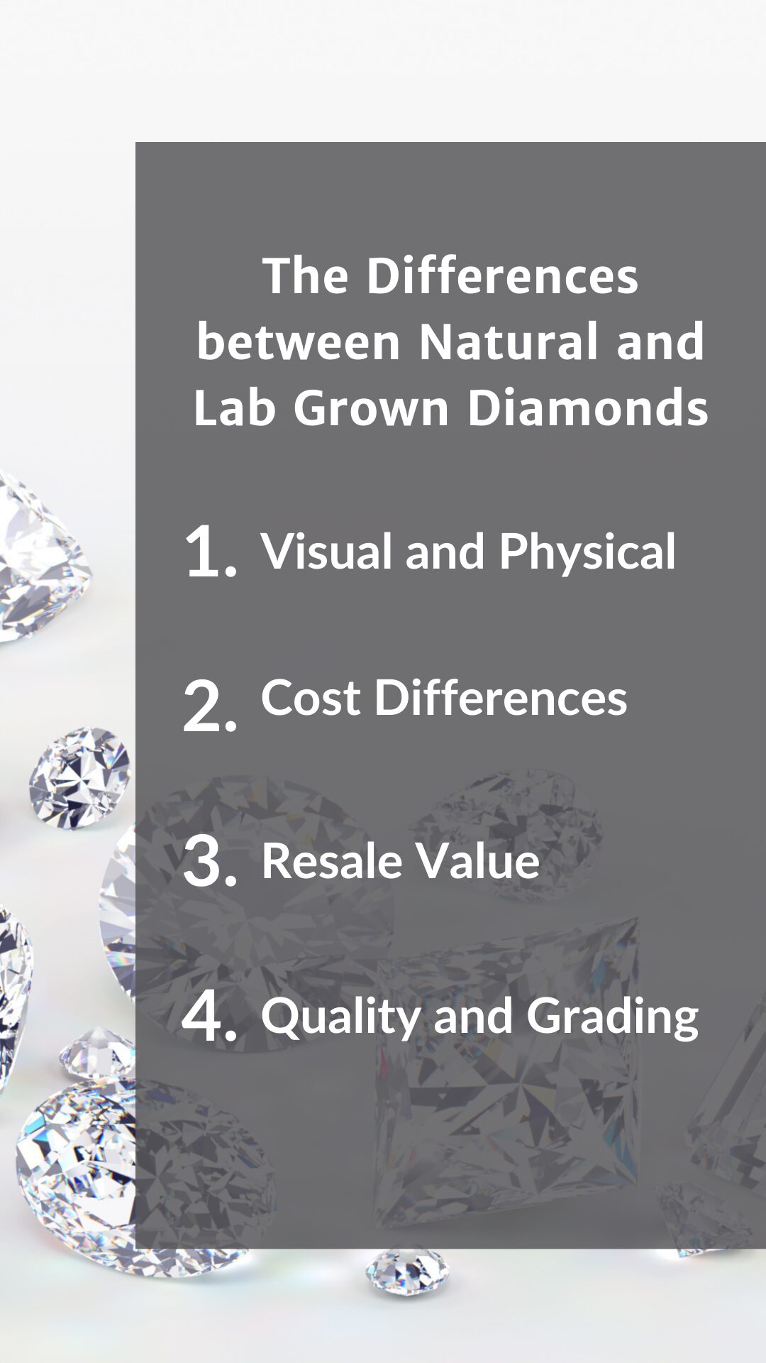 Pinterest Pin FWCJ Differences between Natural and Lab Grown Diamonds