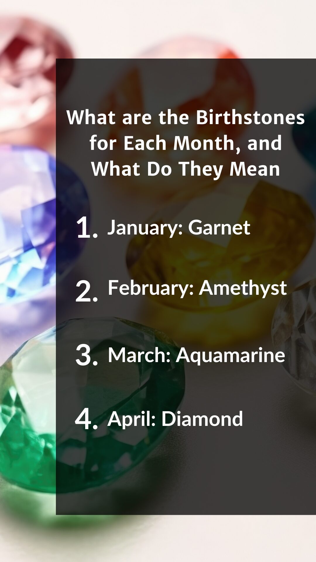 Pinterest Pin FWCJ What are the Birthstones for Each Month, and What Do They Mean