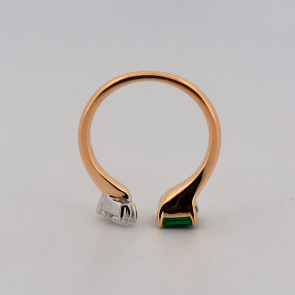 top gem zambian emerald and diamond two tone ring 2