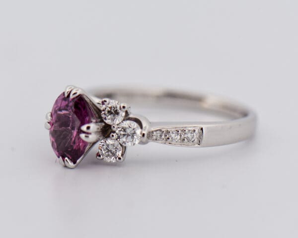 custom purple sapphire engagement ring white gold 2