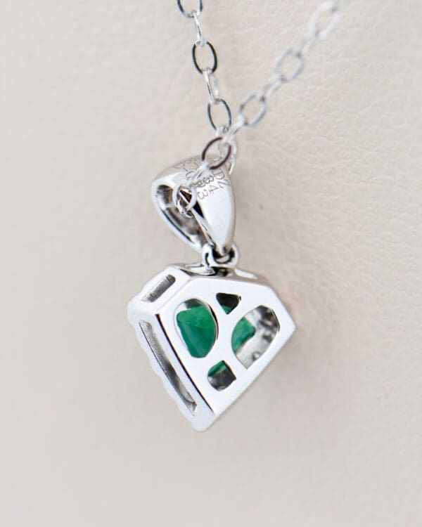 emerald and diamond shield superman pendant 2