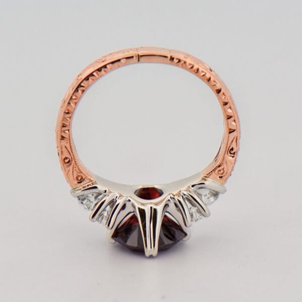 rare purple zircon ring set in rose gold mount 2